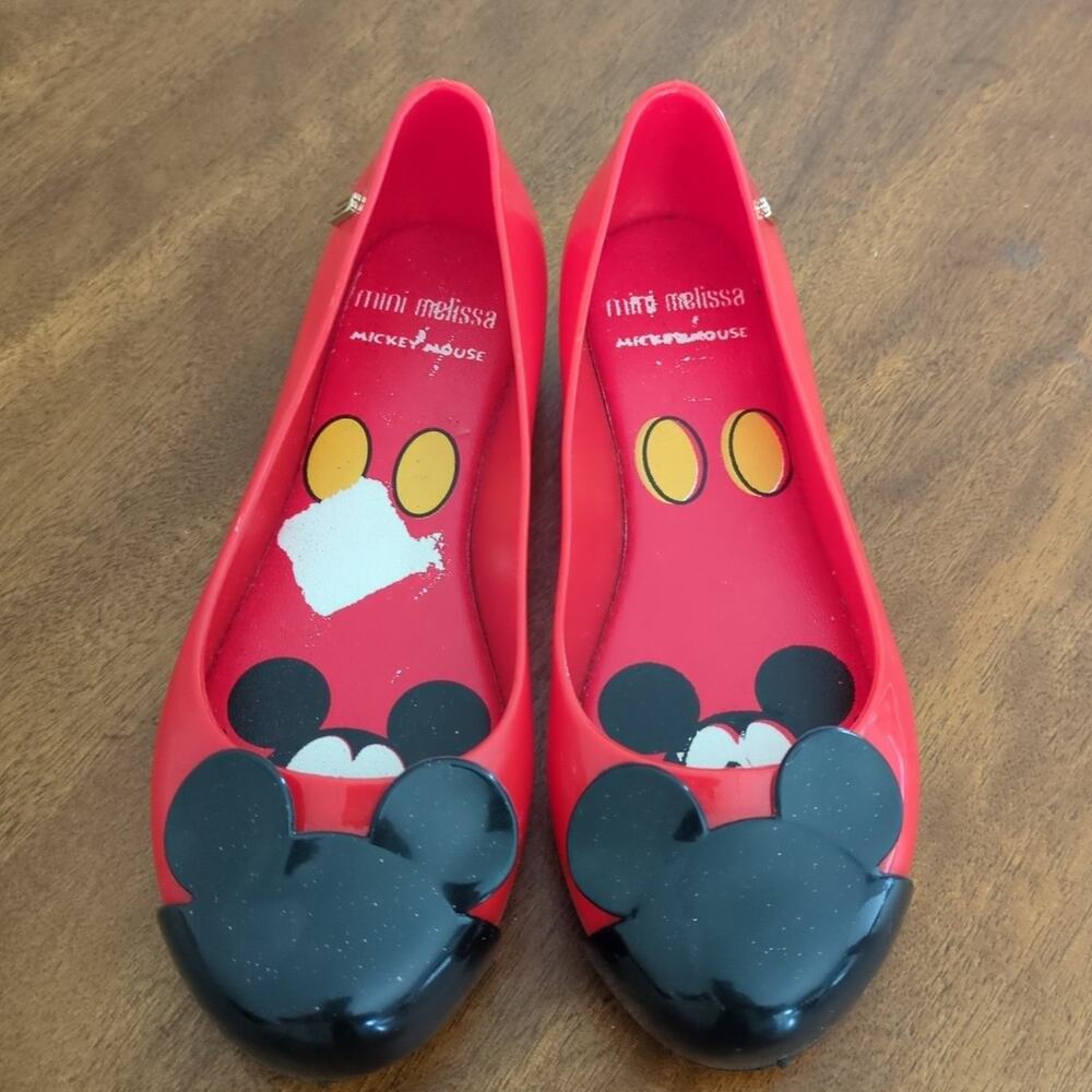 Mini Melissa Kids / Girl's Mickey & Friends Ballerinas Red/Black Girls size 1